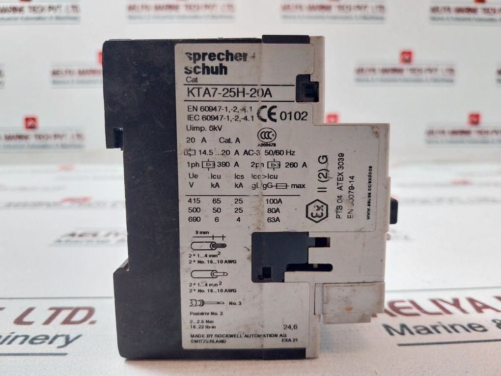 Sprecher+Schuh Kta7-25H Manual Motor Controller 3Poles