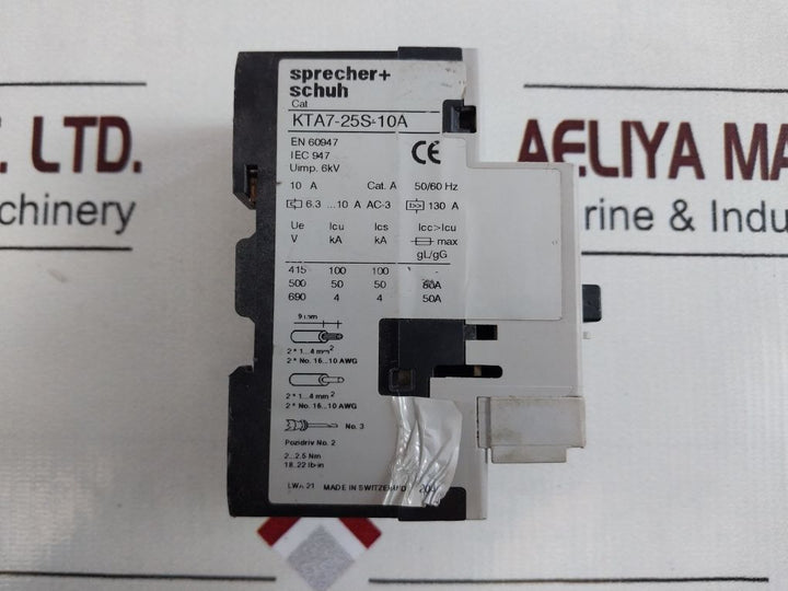 Sprecher+Schuh Kta7-25S-10A Motor Starter/Motor Controller