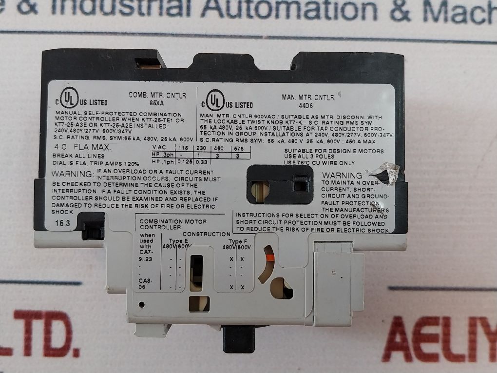 Sprecher+Schuh Kta7-25S-4.0A Motor Starter