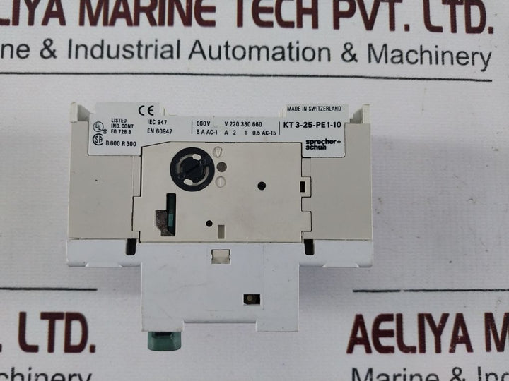 Sprecher+Schuh Kt3-25-pe1-10 Manual Motor Starter