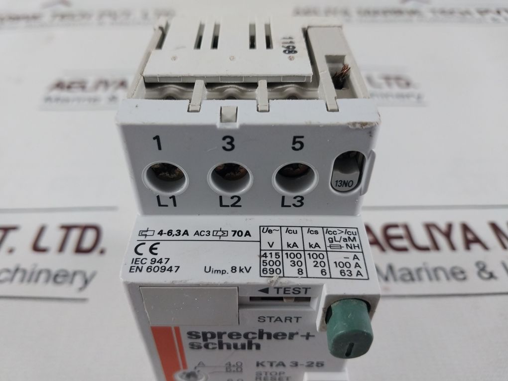Sprecher+Schuh Kt3-25-pe1-10 Manual Motor Starter