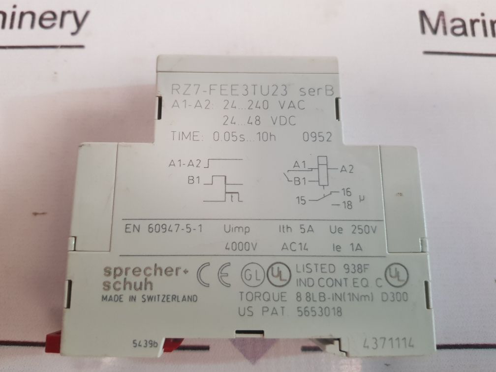 Sprecher+Schuh Rz7-fee3Tu23 Timing Relay