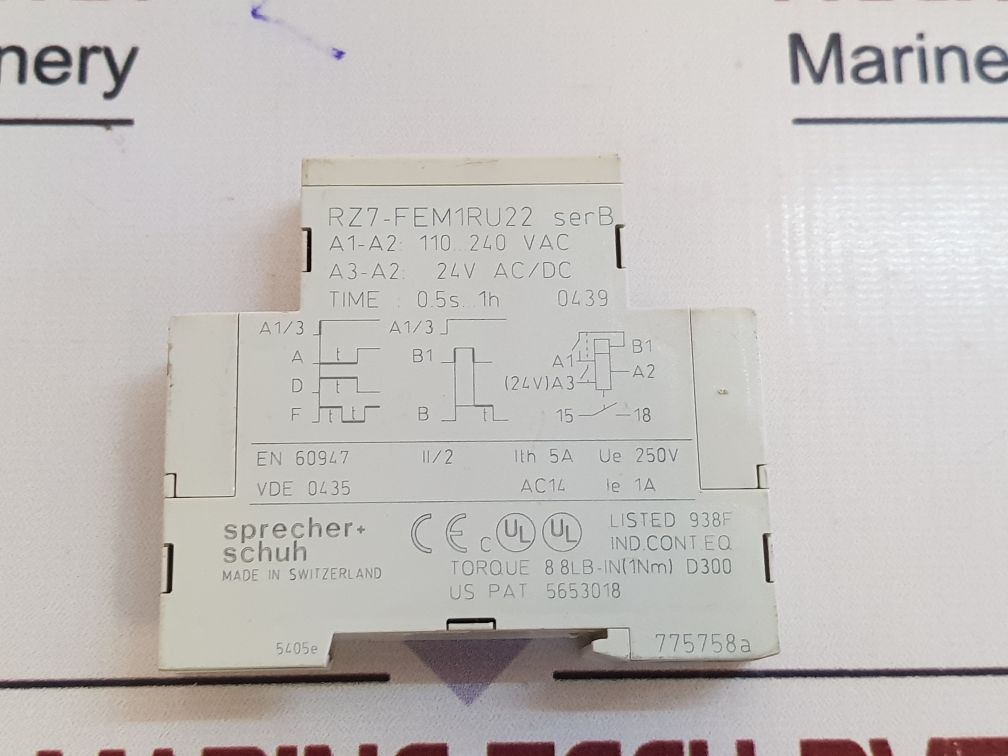 Sprecher+Schuh Rz7-fem1Ru22 Timing Relay