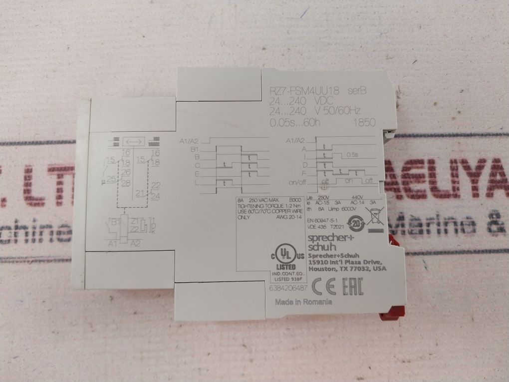 Sprecher+Schuh Rz7-fsm4Uu18 Electronic Timer