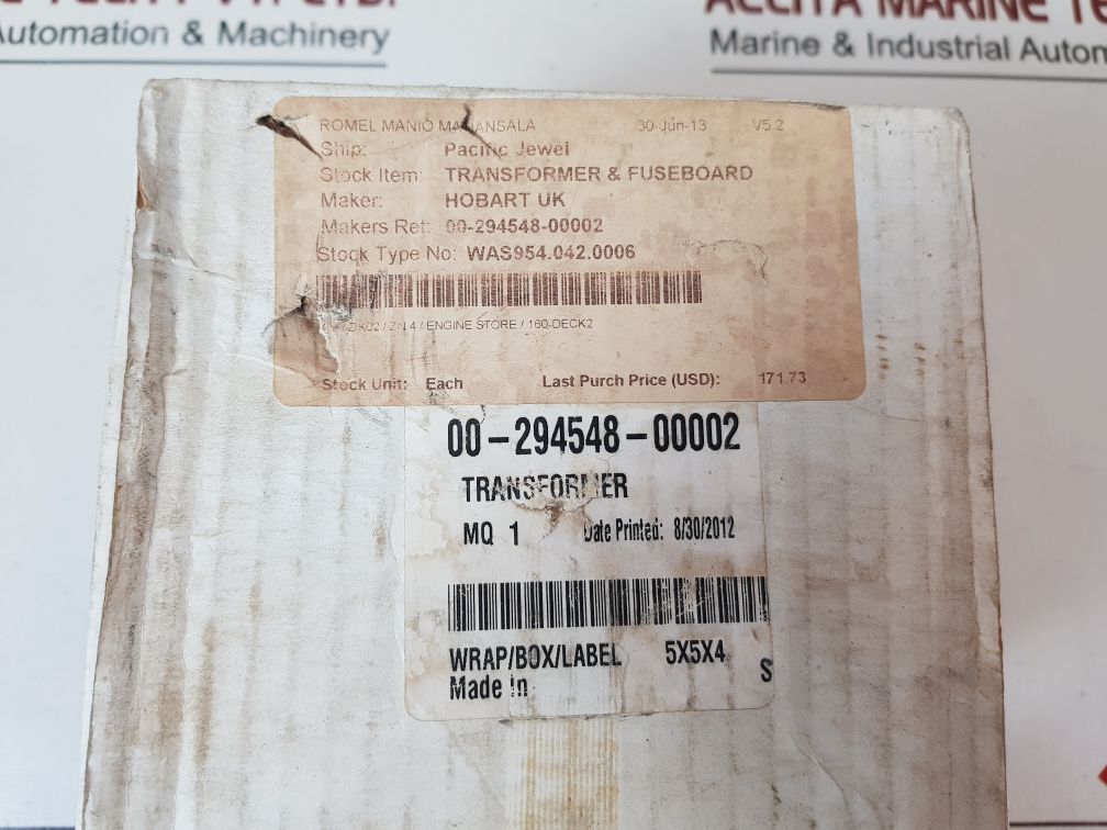 Square D 294500-001-2 Transformer & Fuse Board