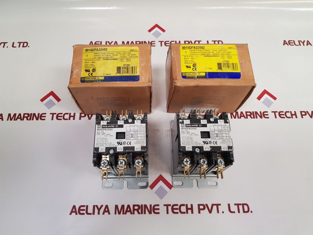 Square D 8910Dpa33V02 Definite Purpose Contactor New