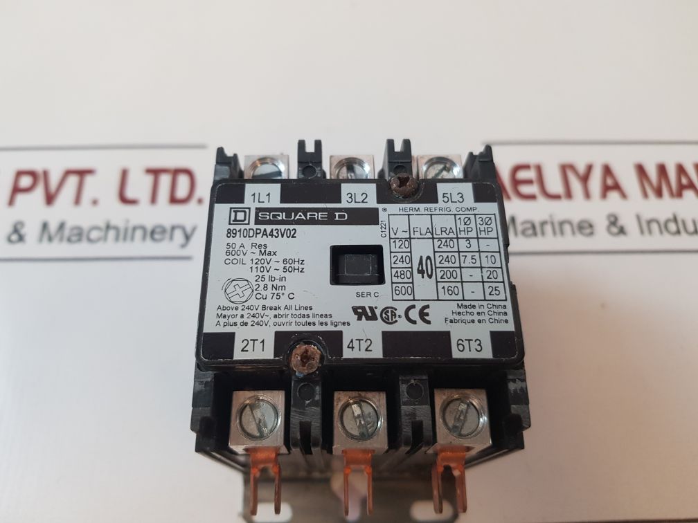 Square D 8910Dpa43V02 Definite Purpose Contactor Ser.C