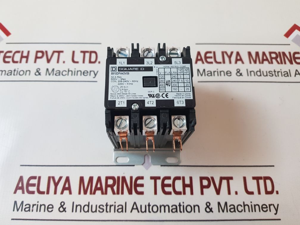 Square D 8910Dpa43V09 Definite Purpose Contactor