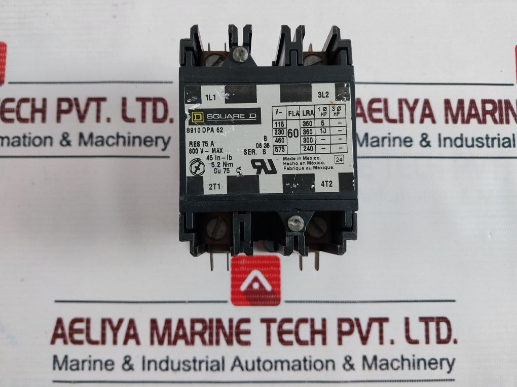 Square D 8910Dpa 62 Contactor Series B 600V