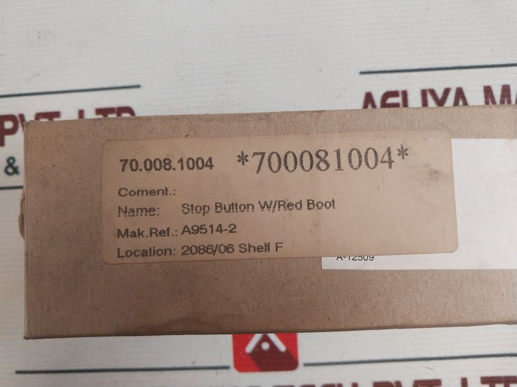 Square D 9001 Ka2 Stop Button W/Red Boot