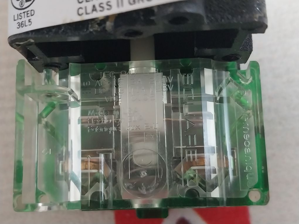 Square D 9001 Ka2 Stop Button W/Red Boot