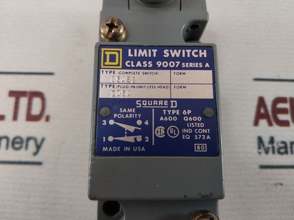 Square D C54B2 Limit Switch Operating Head Class 9007