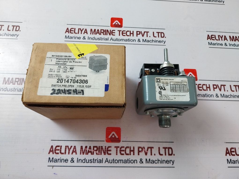 Square D 9013Ghg1S8J54 2-pole Pressure Switch