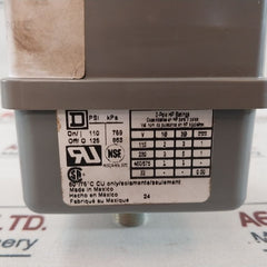 Square D 9013Ghg1S8J54 Pressure Switch 110 Psi 2 Pole
