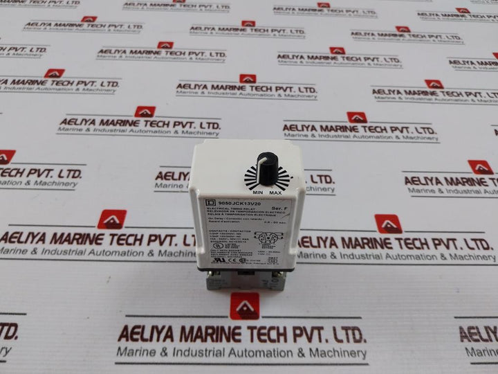Square D 9050 Jck13V20 Electrical Timing Relay With Base Ser F 50-60Hz
