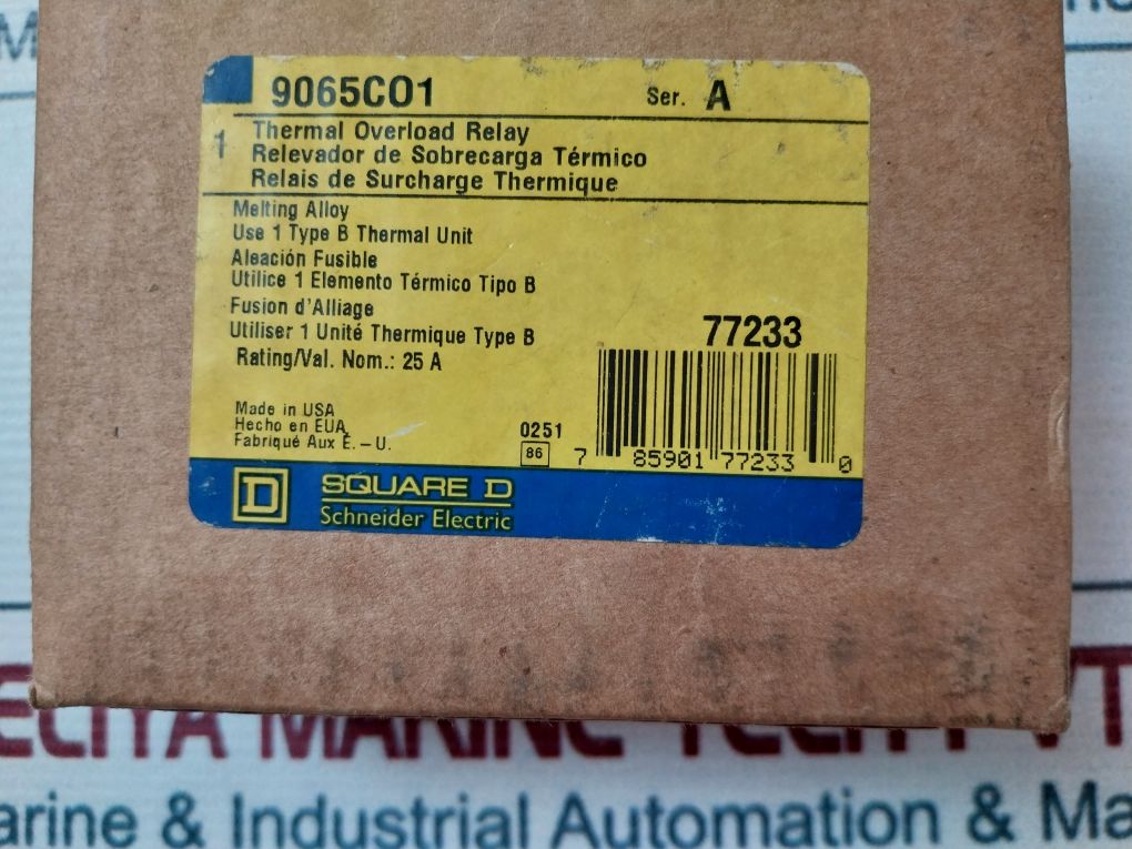 Square D 9065Co1 Thermal Overload Relay