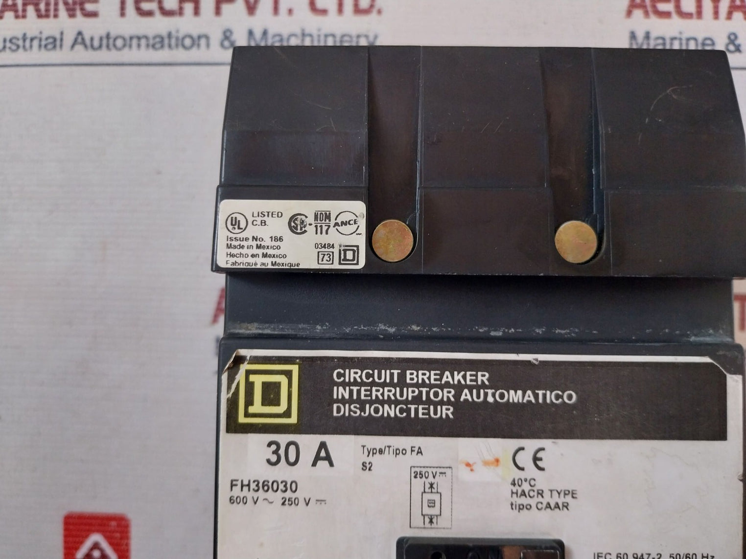 Square D Fh36030 Circuit Breaker 30A 600V