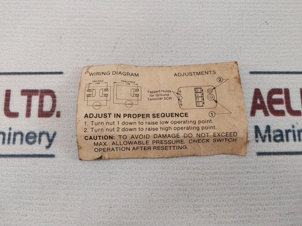 Square D Frg 12 Pressure Switch Control Circuit A300