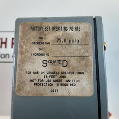Square d gaw-5 pressure switch