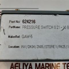 Square d gaw-5 pressure switch