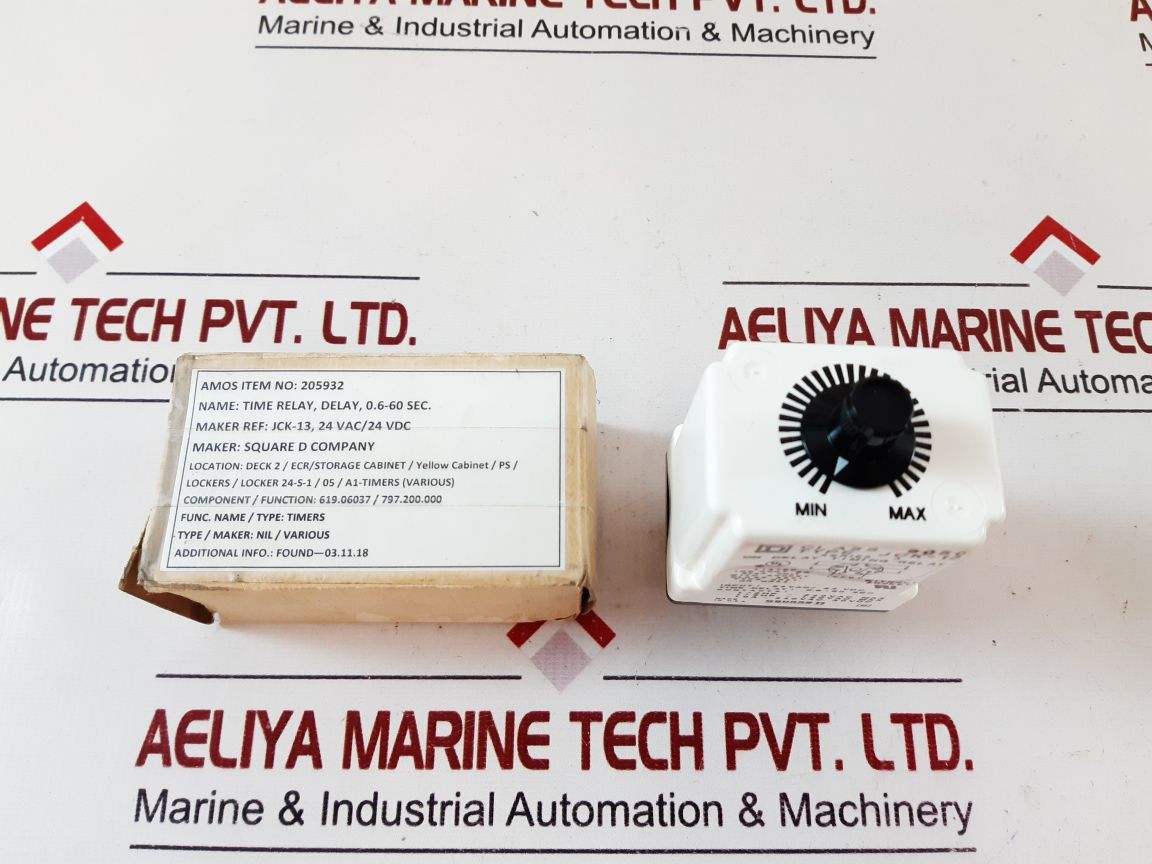 Square D Jck-13 Series A Timing Relay 0.6-60 Sec

