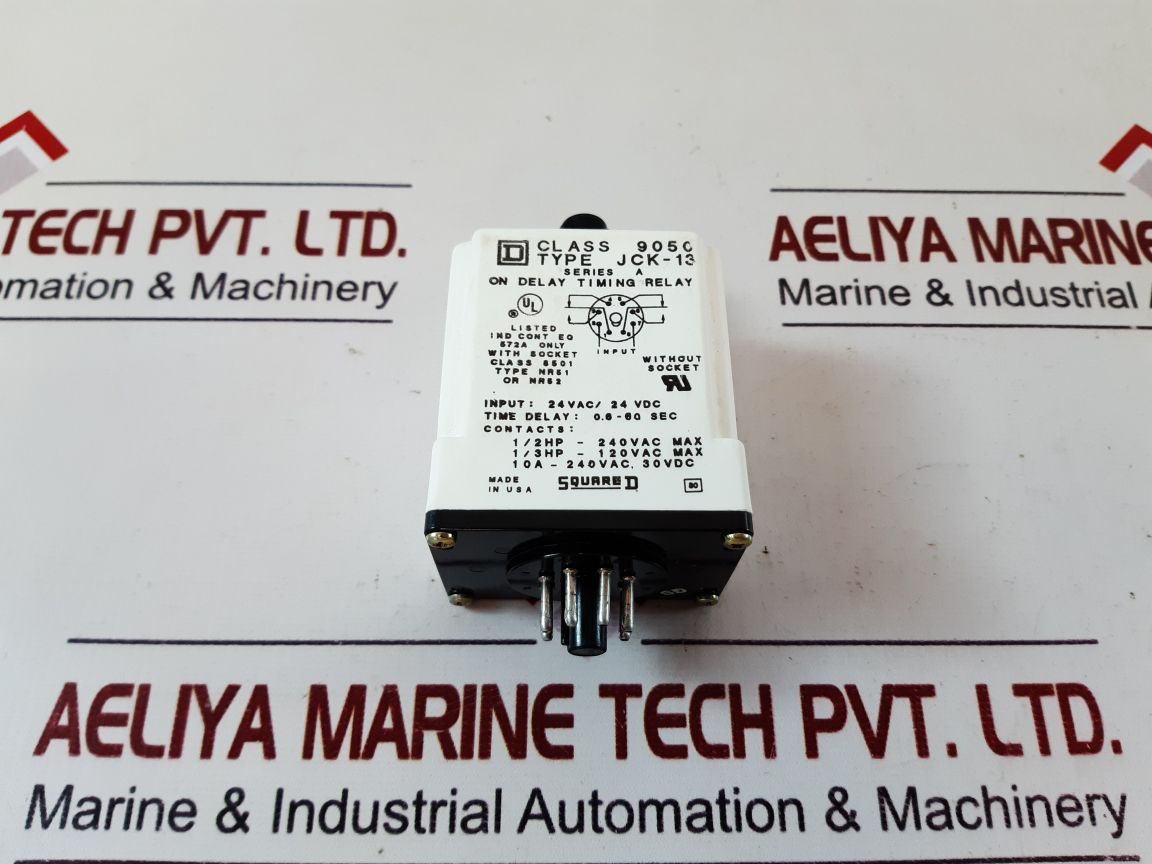 Square D Jck-13 Series A Timing Relay 0.6-60 Sec
