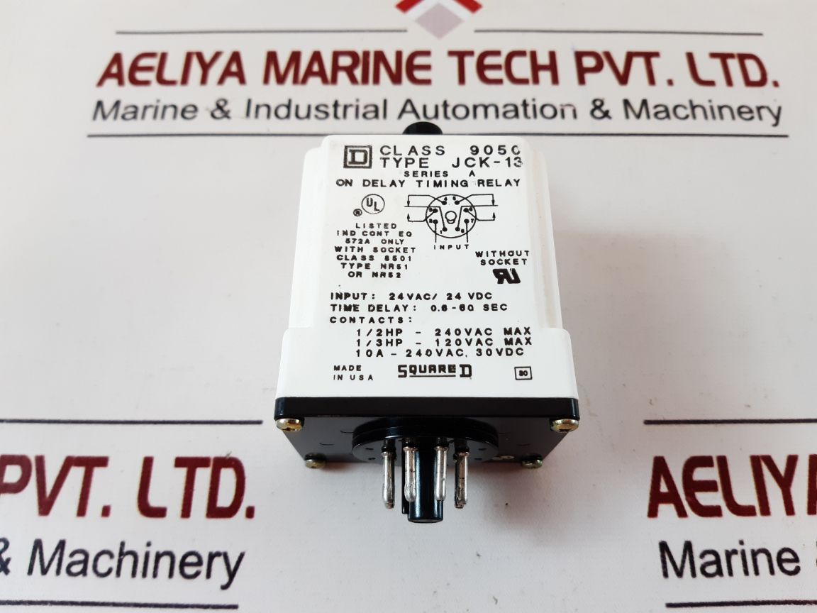 Square D Jck-13 Series A Timing Relay 0.6-60 Sec
