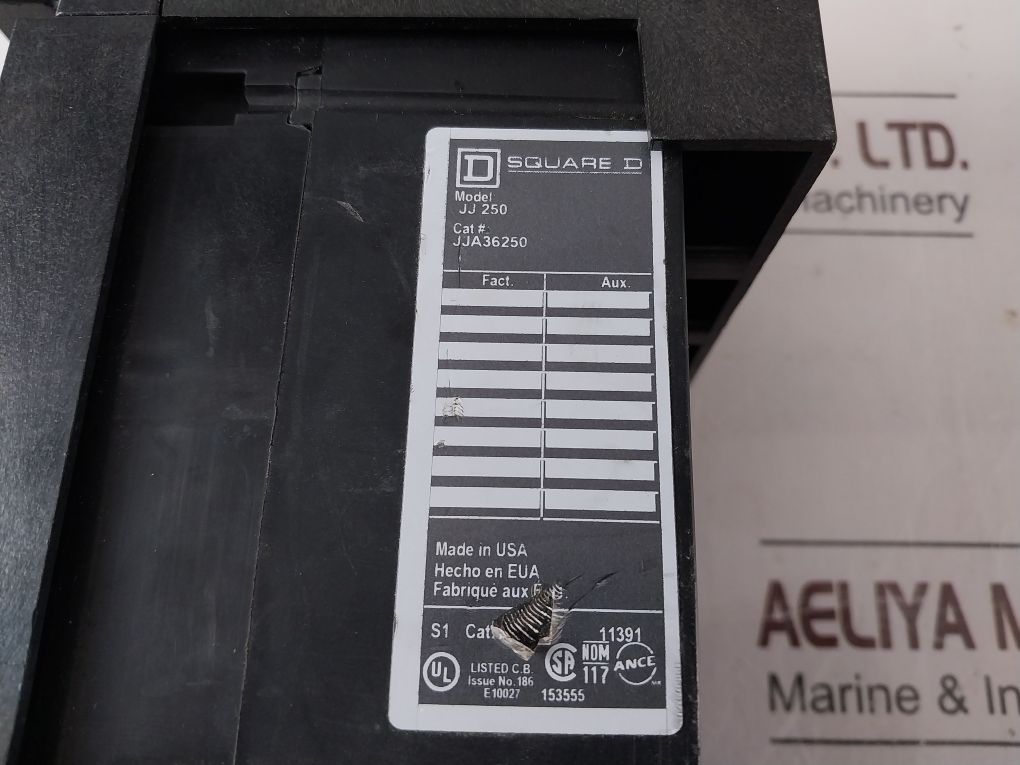 Square D Jja36250 Circuit Breaker Jj 250 3 Pole