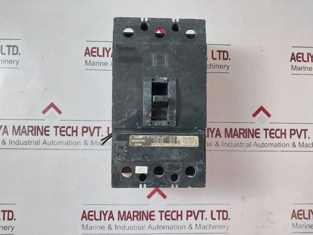 Square D Kal361251021 3 Pole Circuit Breaker 600Vac, 250Vdc 125A