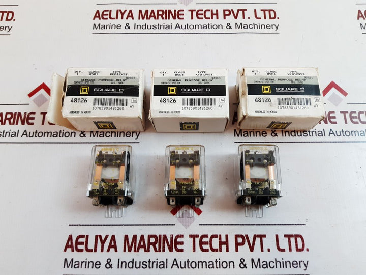 Set Of 2X Square D Kfd12V53 Relay 24V
