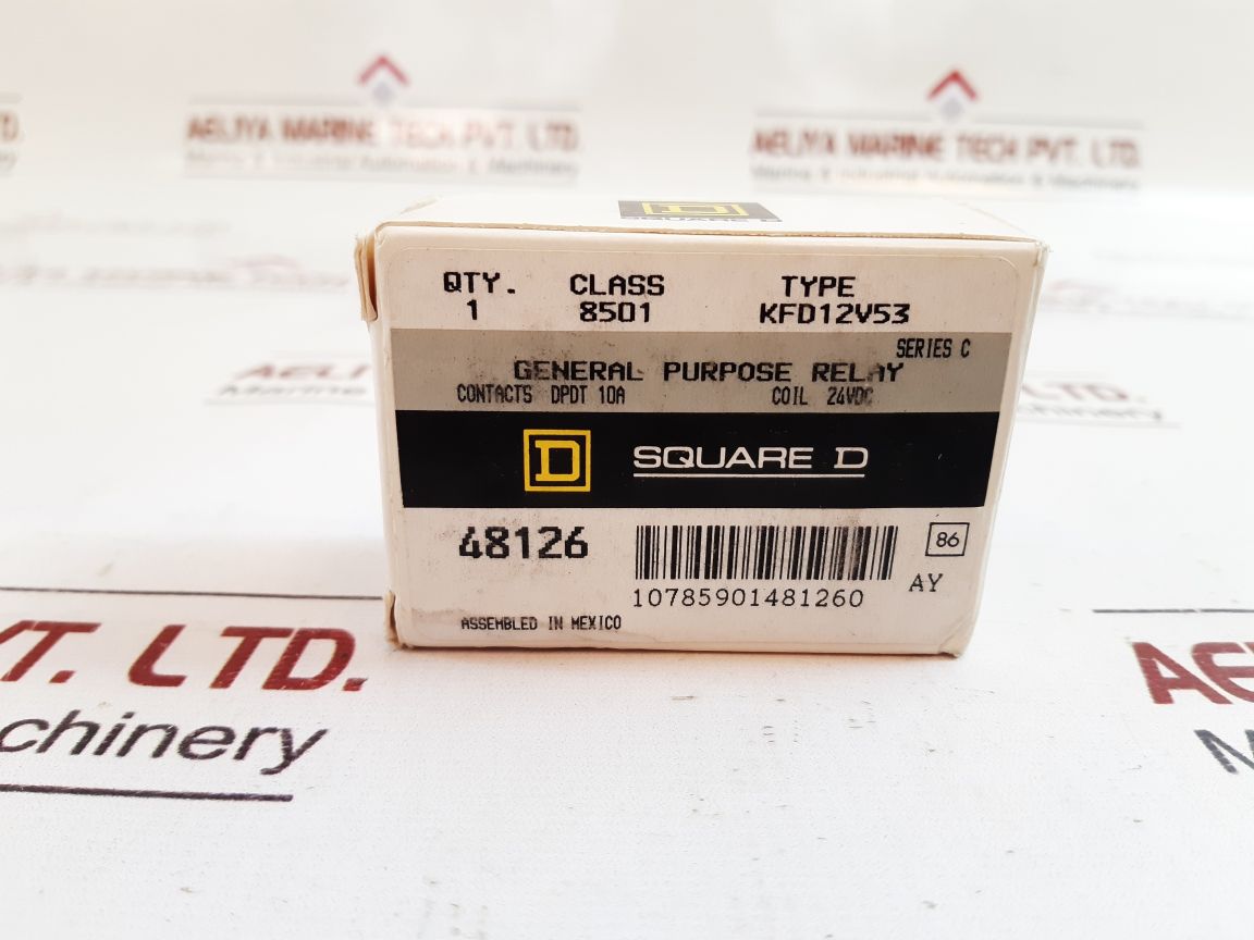 Set Of 2X Square D Kfd12V53 Relay 24V

