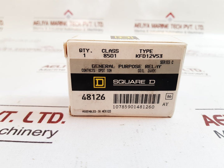 Set Of 2X Square D Kfd12V53 Relay 24V
