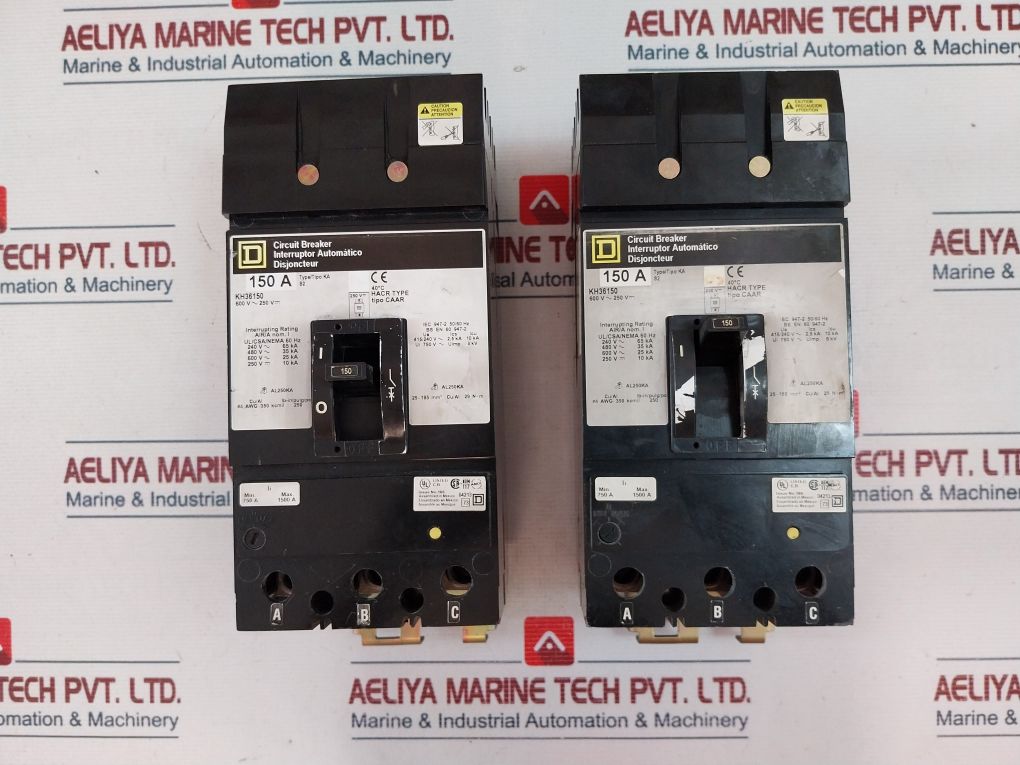 Square D Kh36150 Circuit Breaker 600V~ 150 A