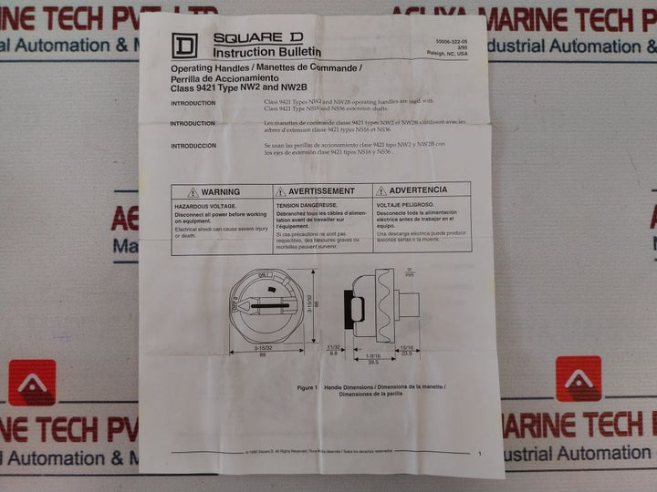 Square D Nw2 Operating Switch Handle