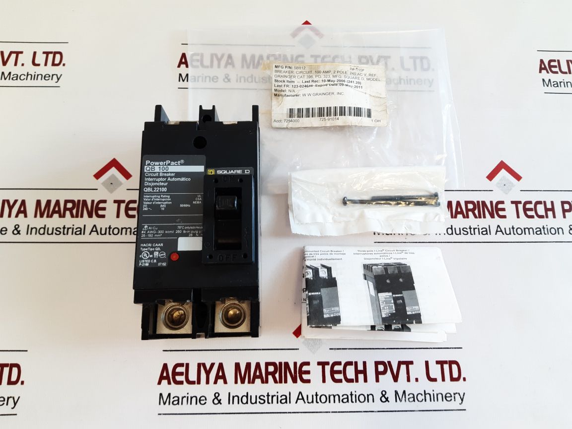 Square D Qbl22100 Powerpact Circuit Breaker 240~(V) 10(Ka)