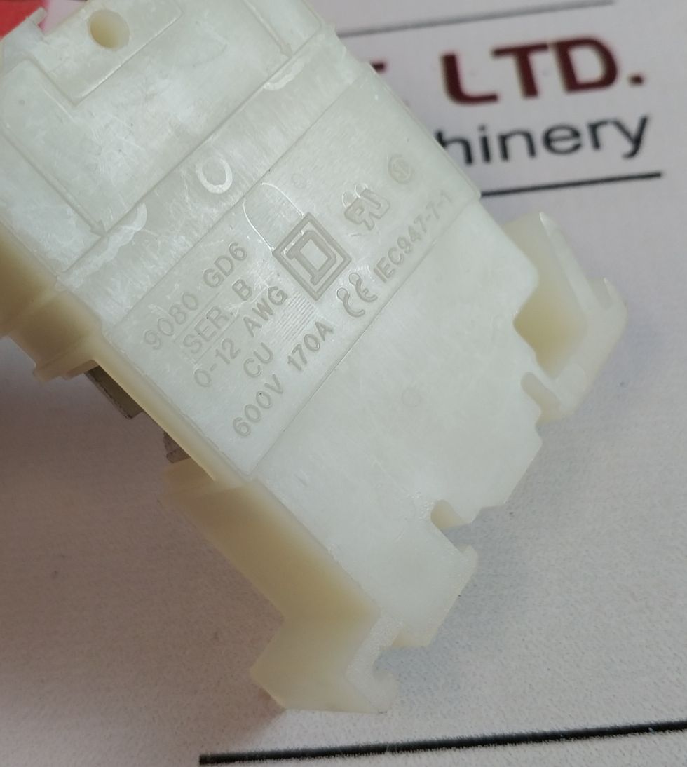 Lot Of 9X Square D 9080Gd6 Terminal Blocks Ser. B