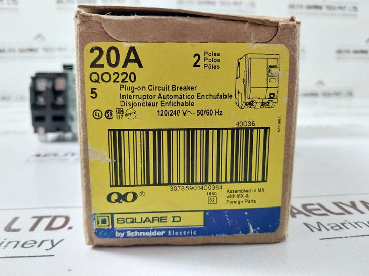 Square D Qo220 Plug-on Circuit Breaker