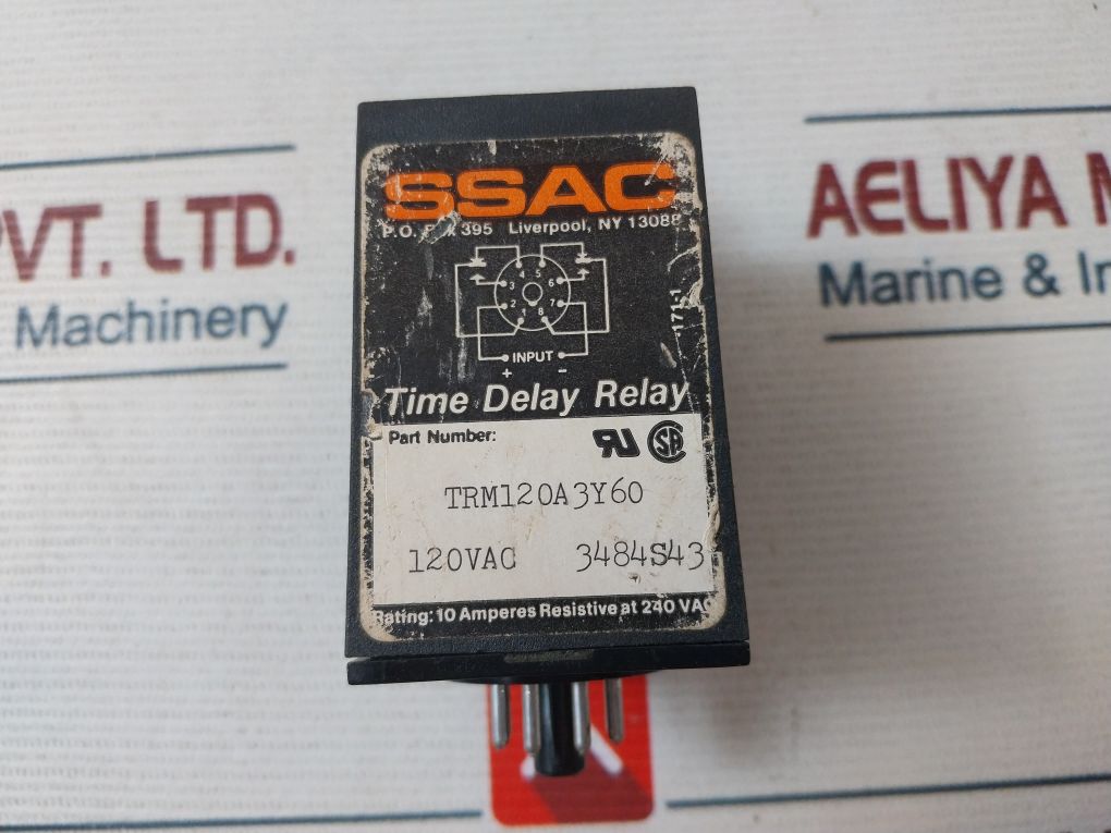 Ssac Trm120A3Y60 Time Delay Relay 1-60 Sec