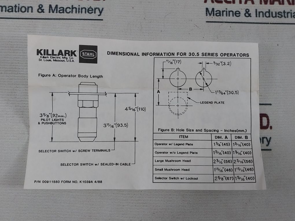 Stahl 8003/2 Light Indicator/ Pushbutton Switch