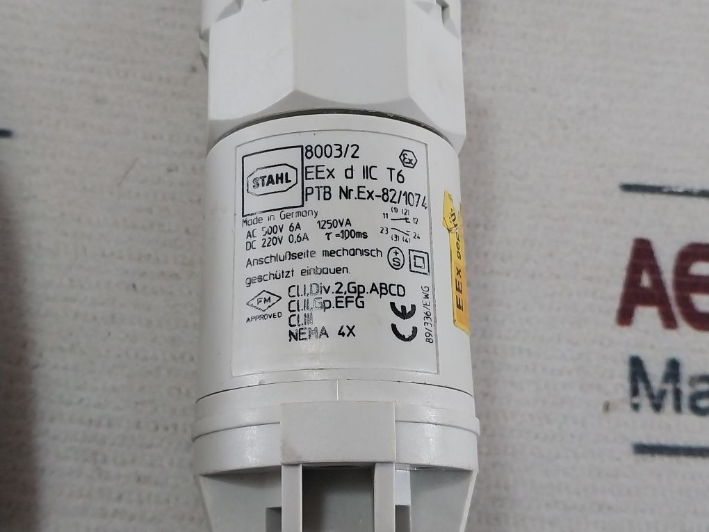 Stahl 8003/2 Light Indicator/ Pushbutton Switch