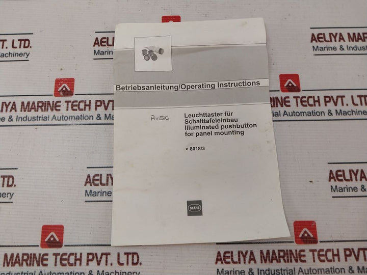 Stahl 8018/3133-al-6M Illuminated Push Button For Panel Mounting 2711399-10-01