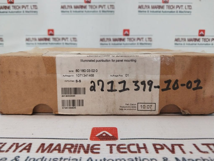 Stahl 8018/3133-al-6M Illuminated Push Button For Panel Mounting 2711399-10-01