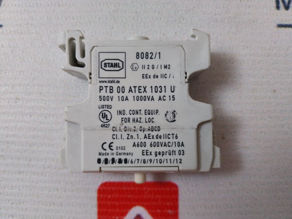 Stahl 8082/1 Contact Block 30155961-2 600 Vac 10A