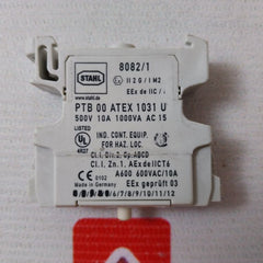 Stahl 8082/1 Contact Block 30155961-2 600 Vac 10A
