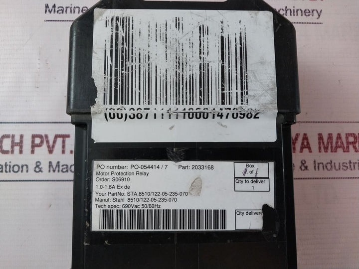Stahl 8510/122-05-235-070 Motor Protection Relay 2033168