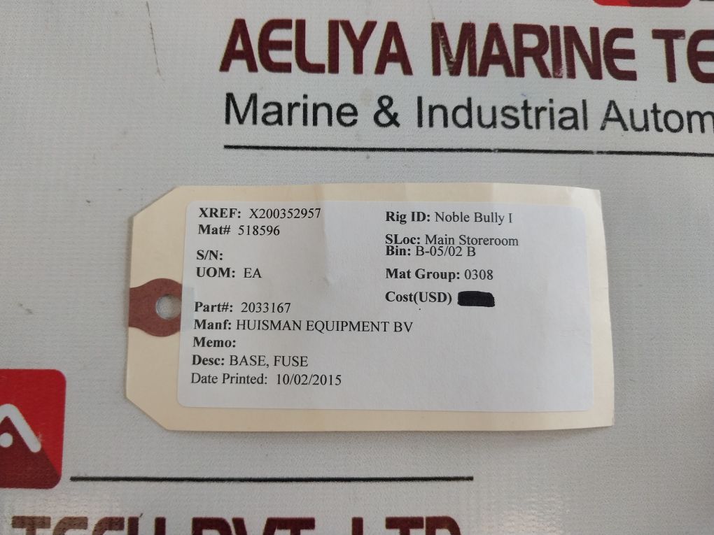 Stahl 8560/51-4141 Fuse Base 2033167 0,500A 250V