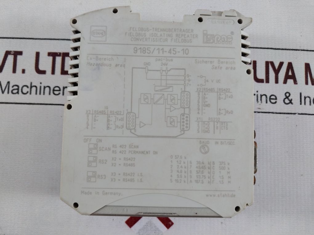 Stahl 9185/11-45-10 S Fieldbus Isolating Repeater