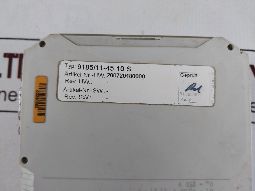 Stahl 9185/11-45-10 S Fieldbus Isolating Repeater