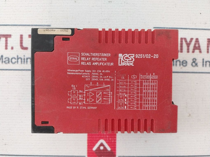 Stahl 9251/02-20 Relay Repeater 250Vac 2A