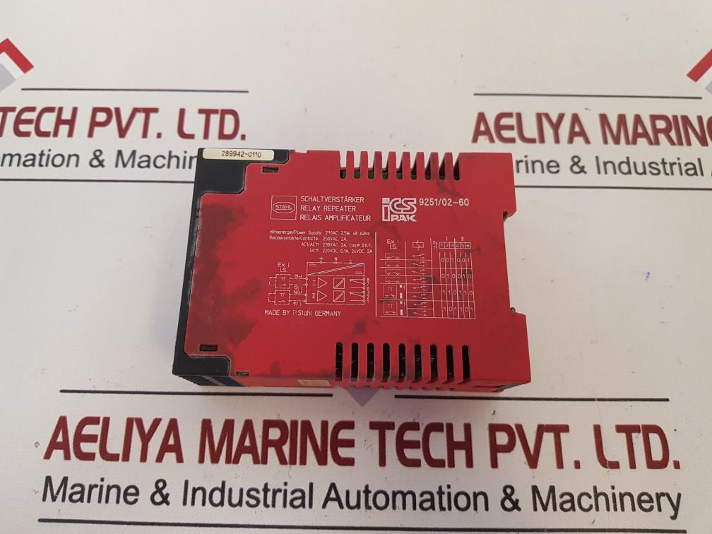 Stahl 9251/02-60 Relay Repeater Amplifier 230V Ac